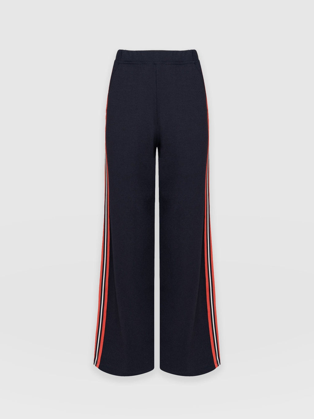 Hoxton Wide Leg Pant - Navy/Red Stripe
