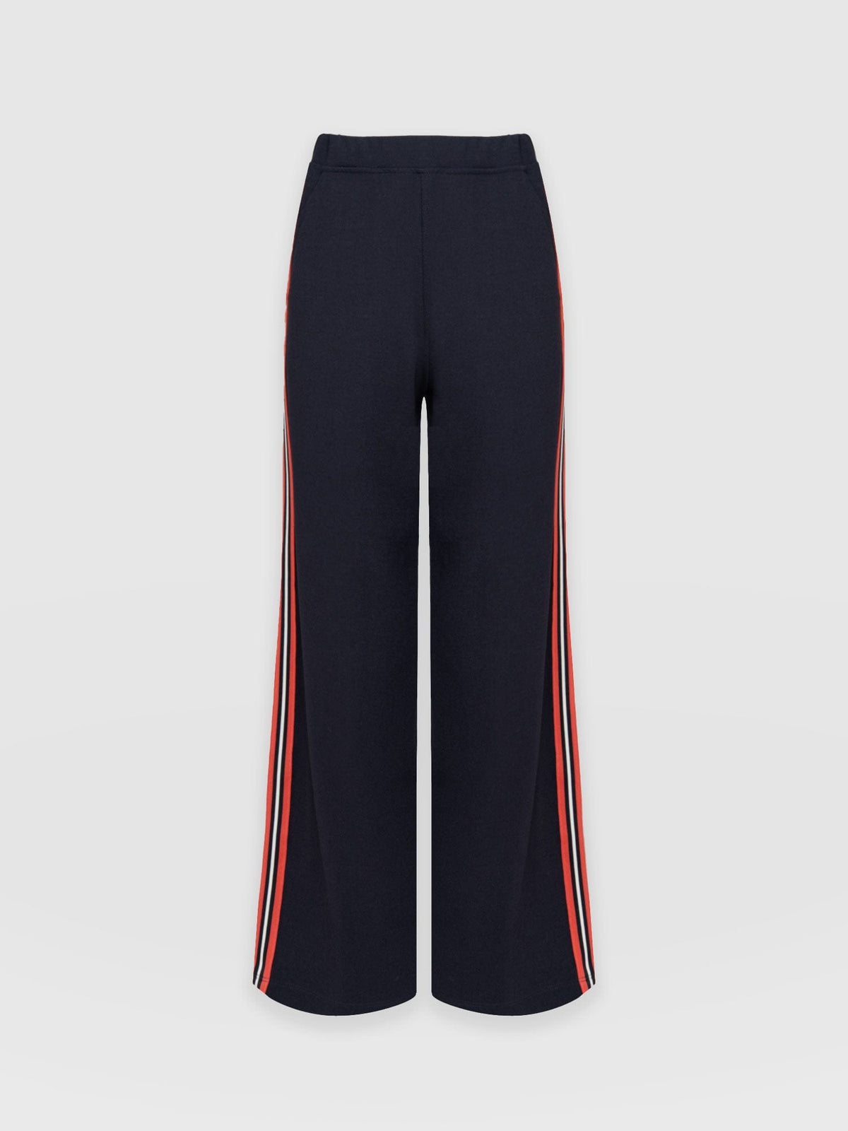 Hoxton Wide Leg Pant - Navy/Red Stripe