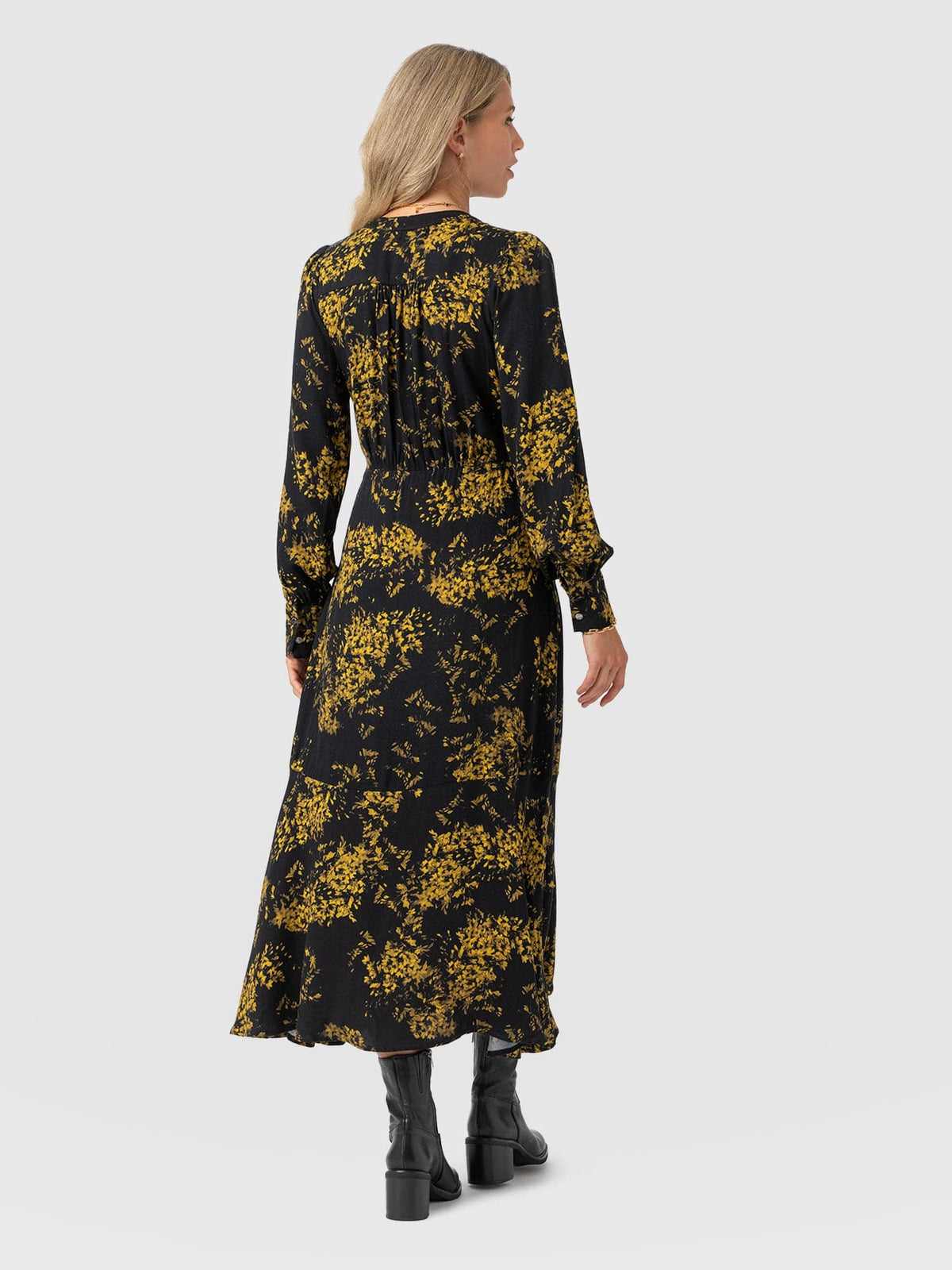 Adaline Zip Up Dress - Yellow Mimosa