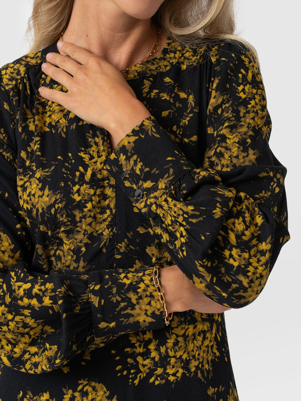 Adaline Zip Up Dress - Yellow Mimosa