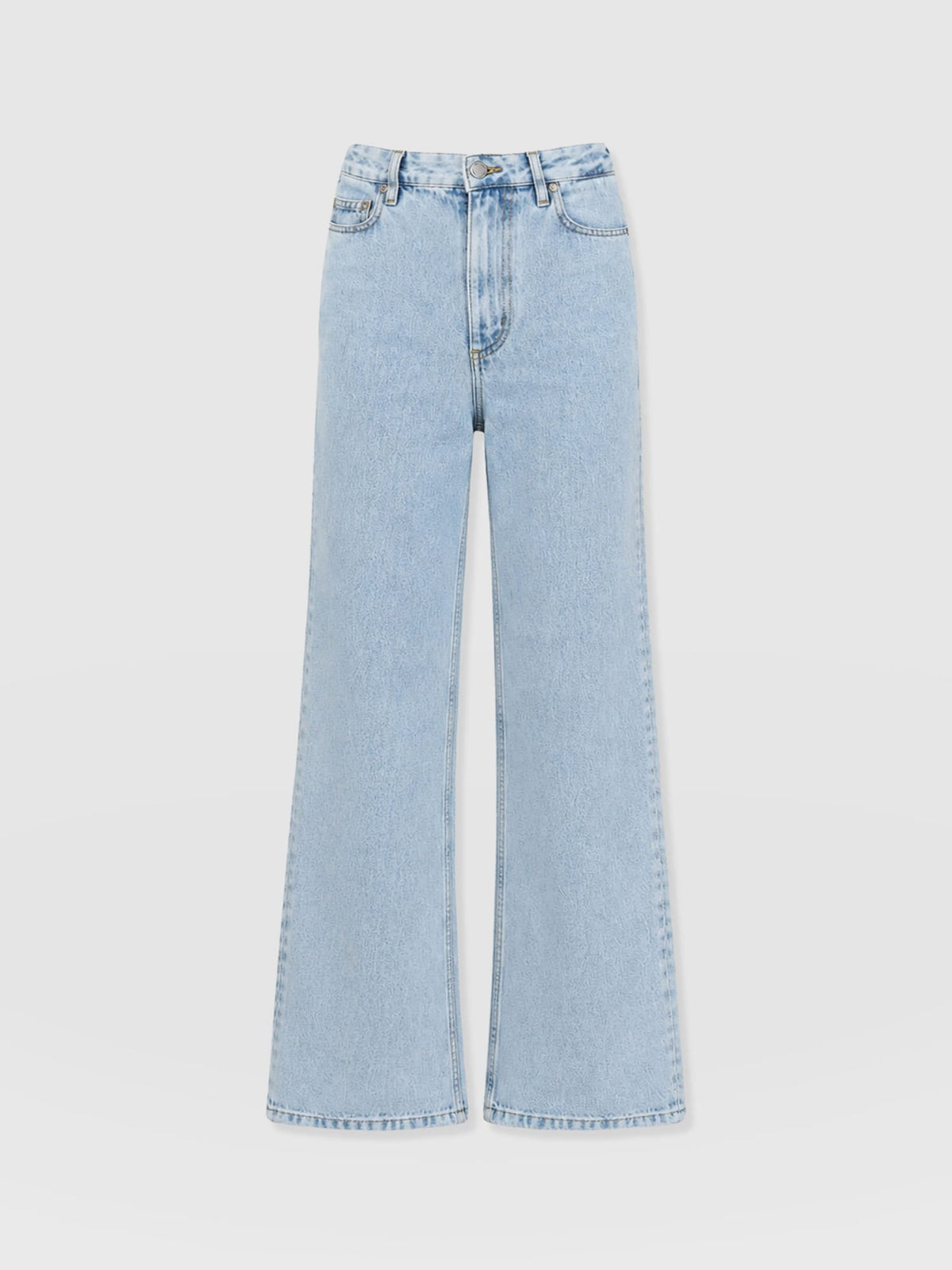 Adjustable Wide Leg Jean - Pale Blue