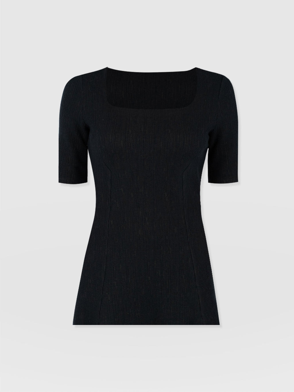 Akia Short Sleeve Tee - Black Textured