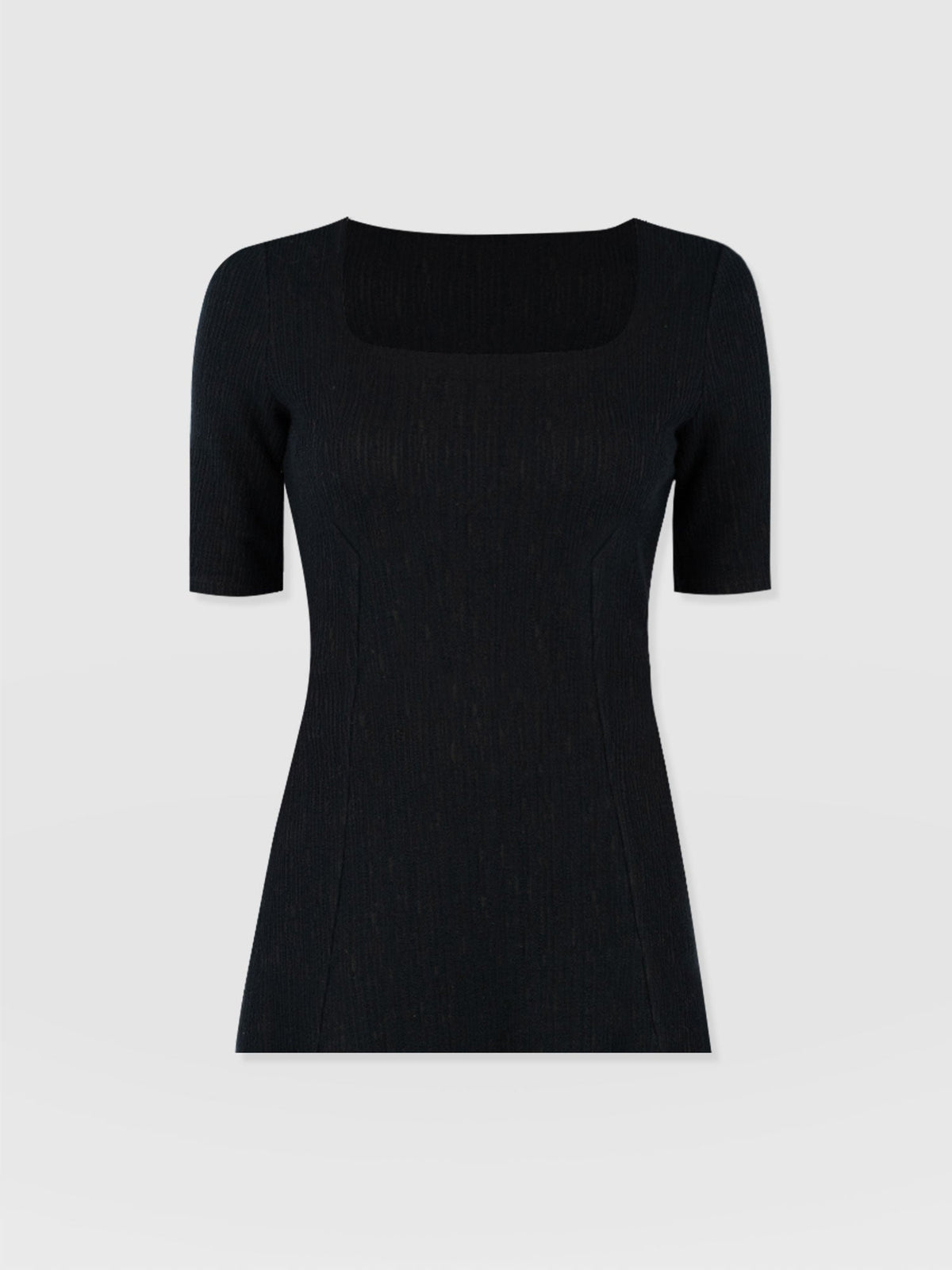 Akia Short Sleeve Tee - Black Textured