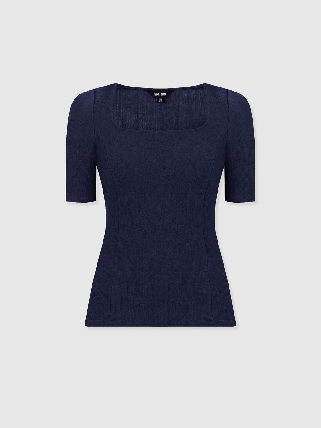 Akia Short Sleeve Tee - Navy Textured