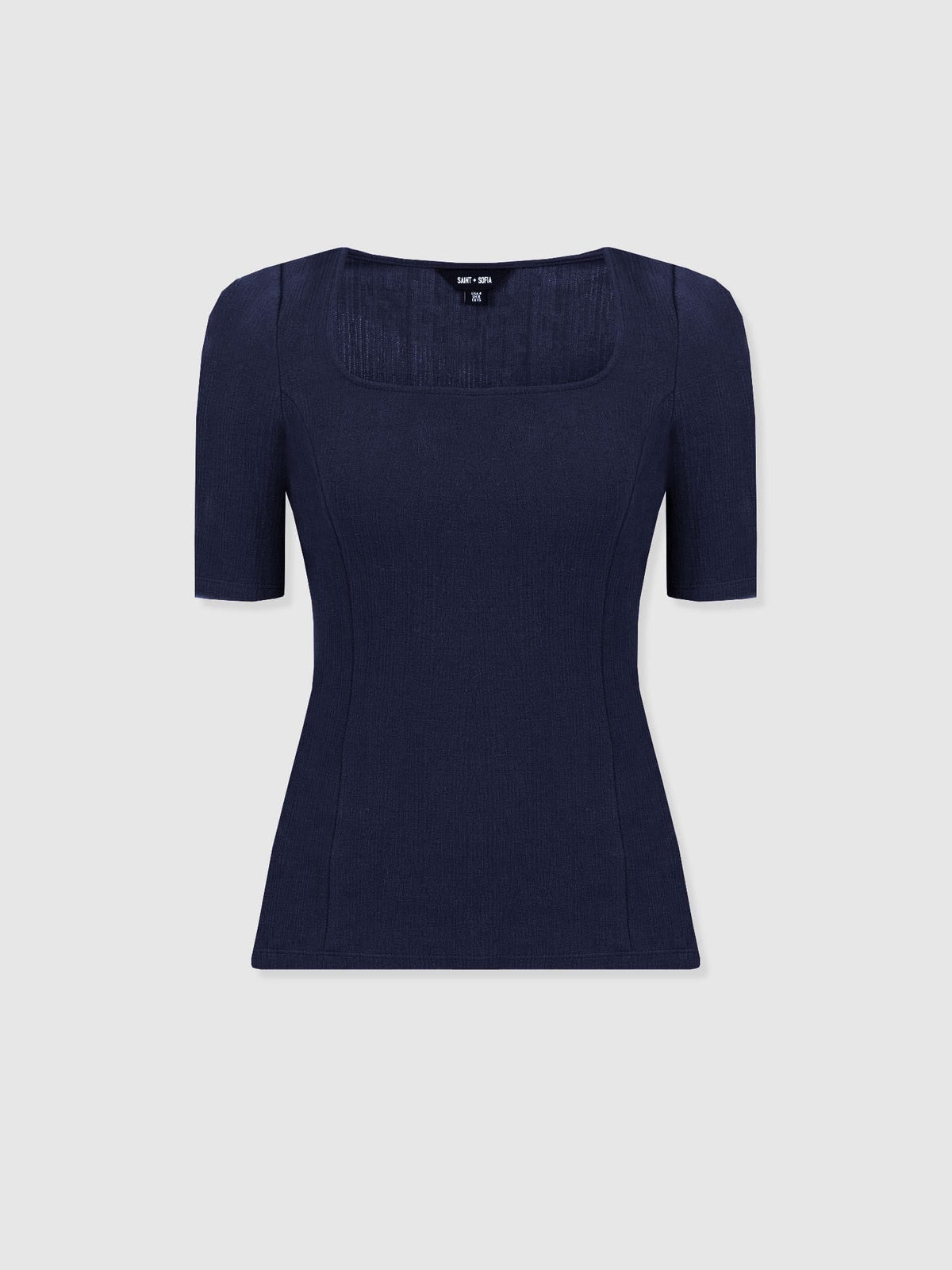 Akia Short Sleeve Tee - Navy Textured