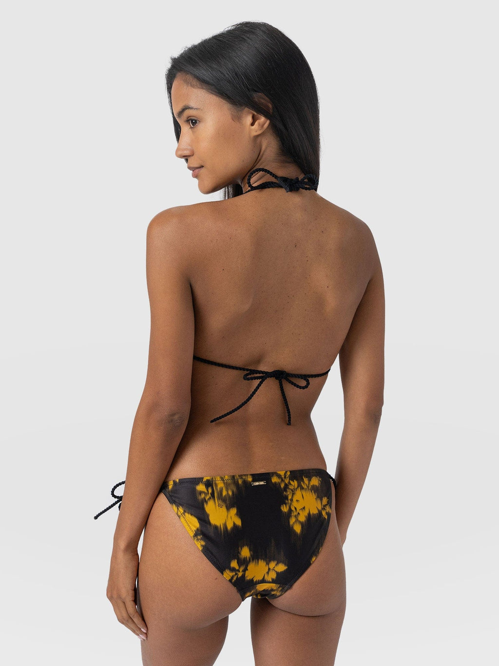 Alba Triangle Bikini Top - Yellow Fade Floral