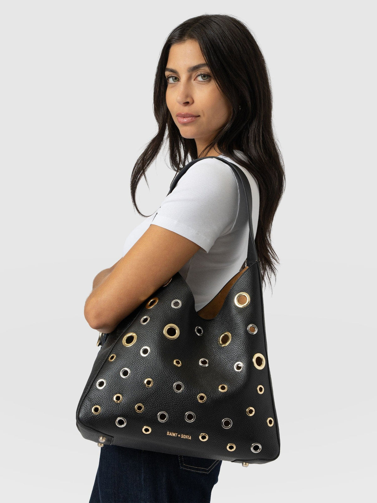 Allana Eyelet Bag - Black