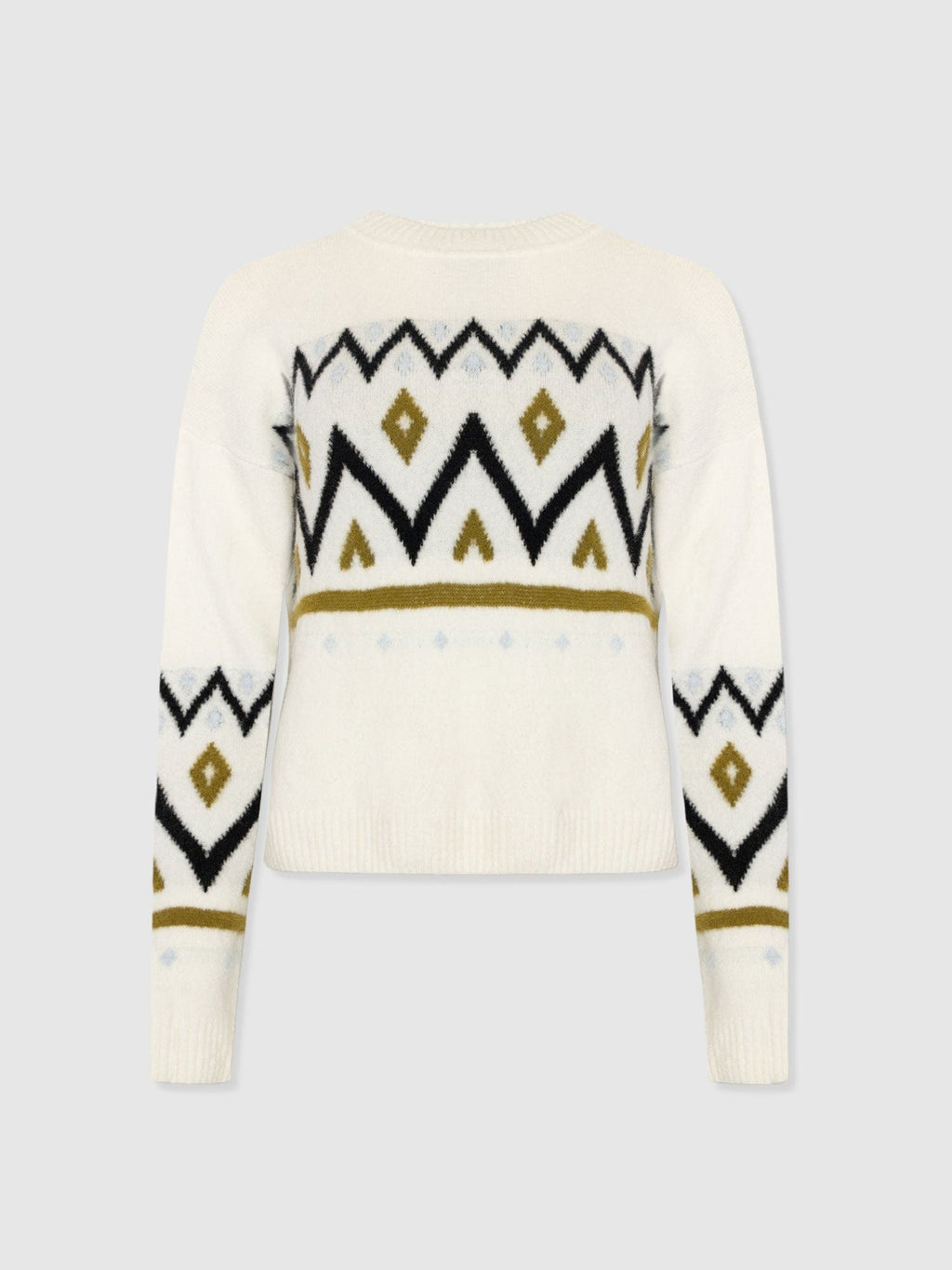 Allana Fairisle Sweater - White