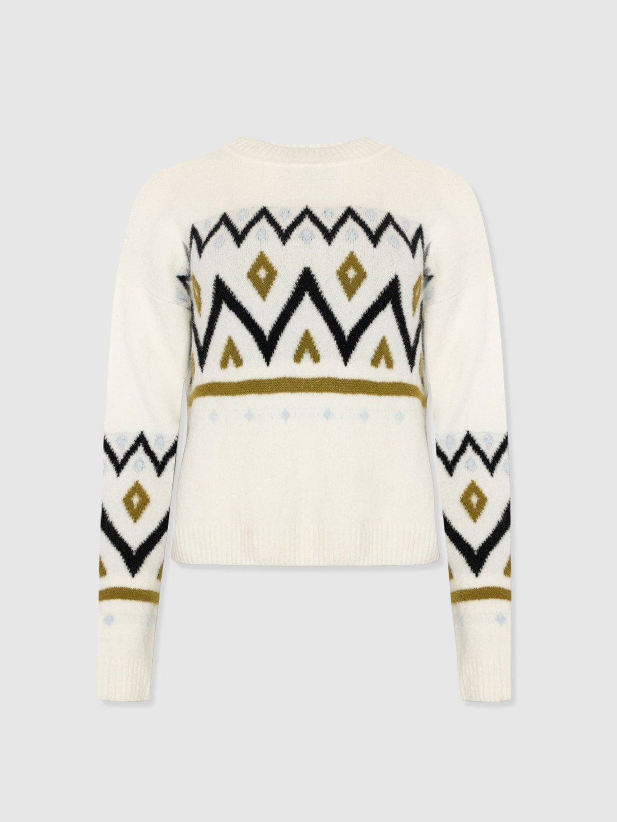 Allana Fairisle Sweater - White