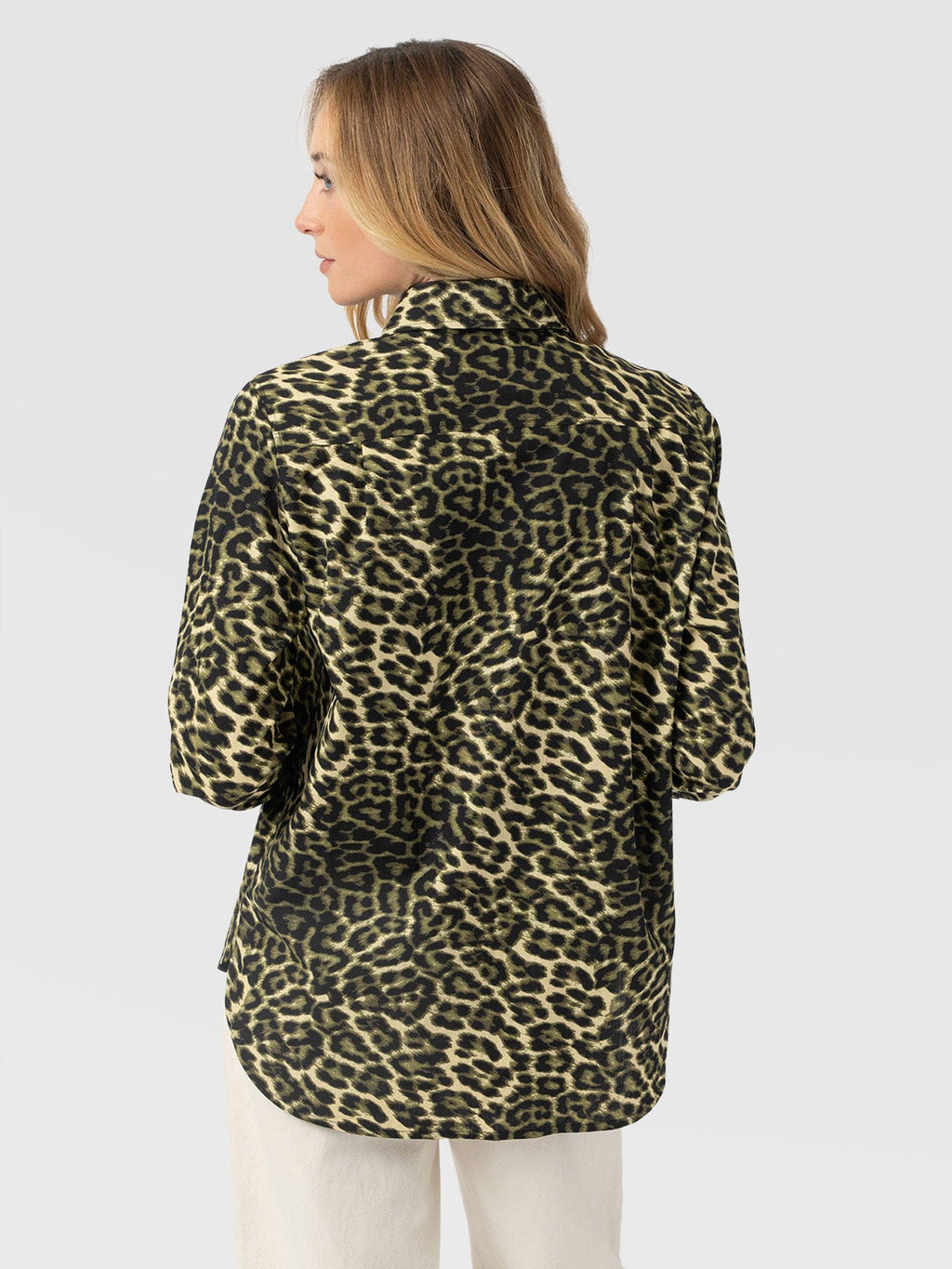 Anneliese Shirt - Green Leopard