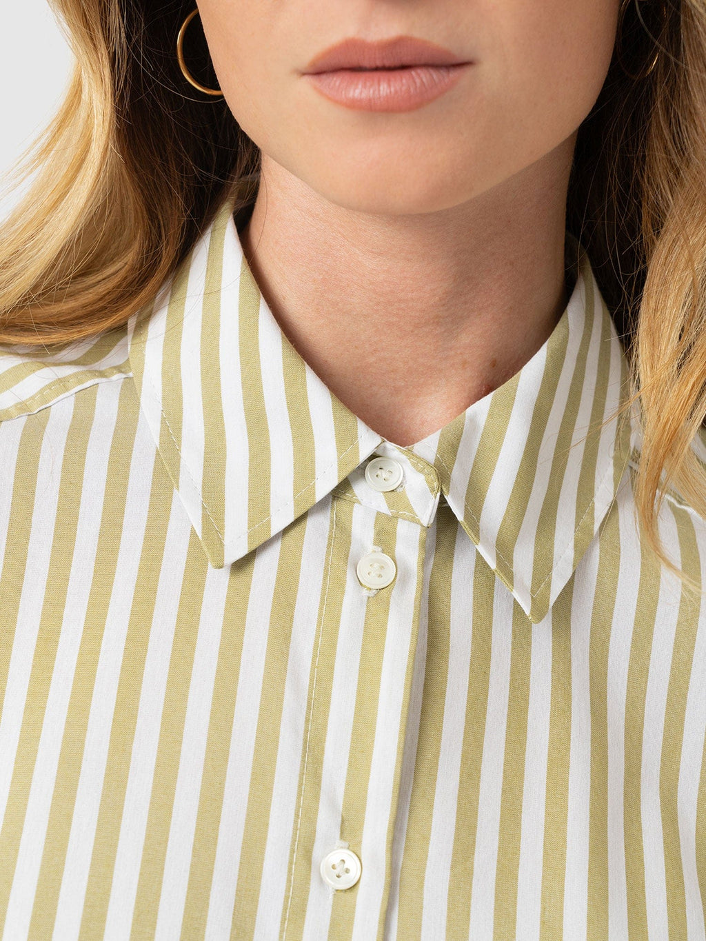 Anneliese Shirt - Green Stripe