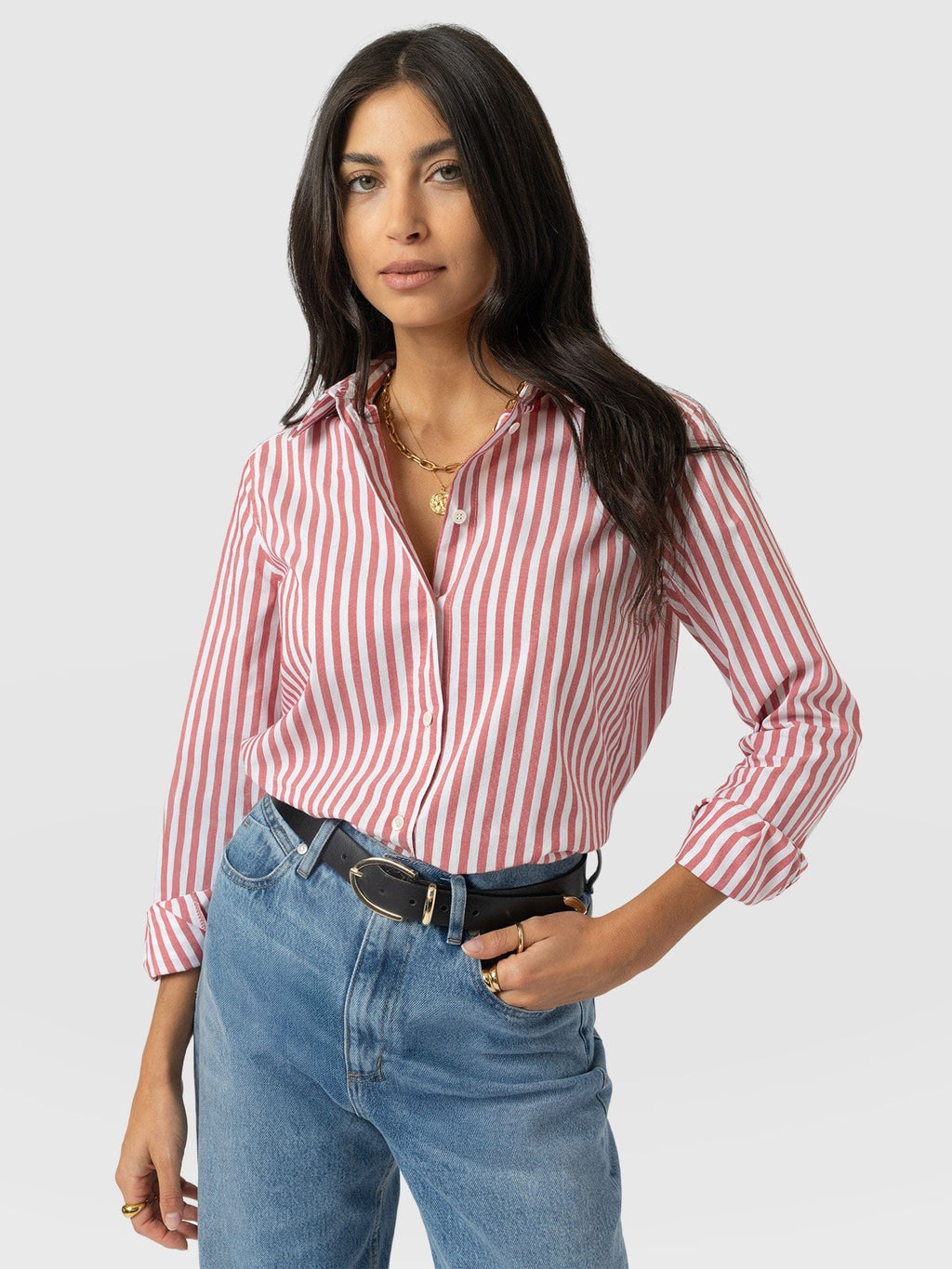 Anneliese Shirt - Red Stripe