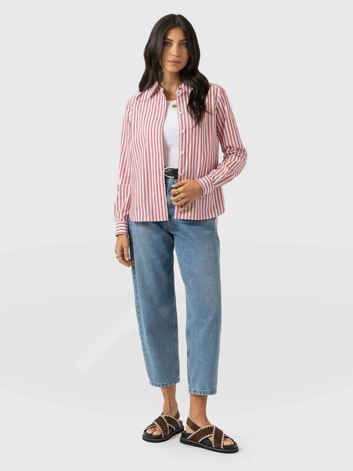 Anneliese Shirt - Red Stripe