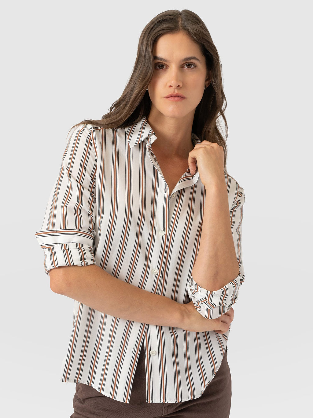 Anneliese Shirt - Tan Stripe