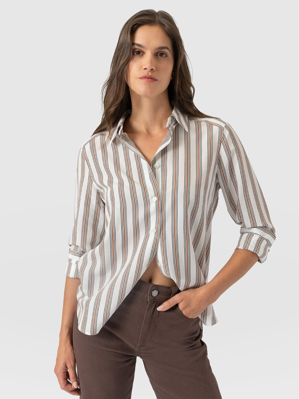 Anneliese Shirt - Tan Stripe