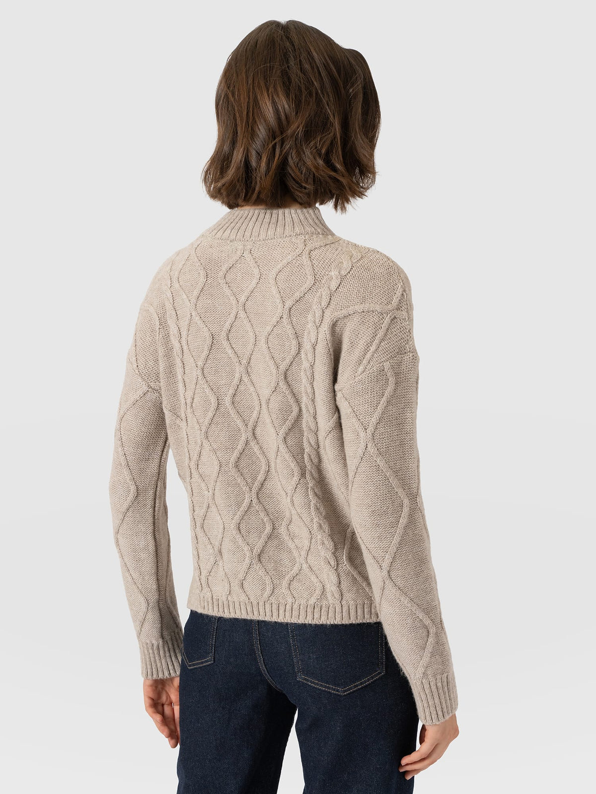 Arden Cable Knit Sweater - Oatmeal