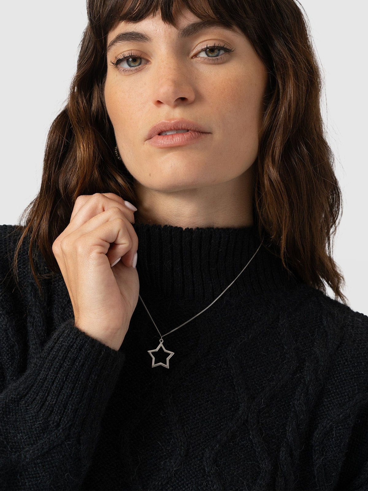Arden Mock Shirt Sweater - Black