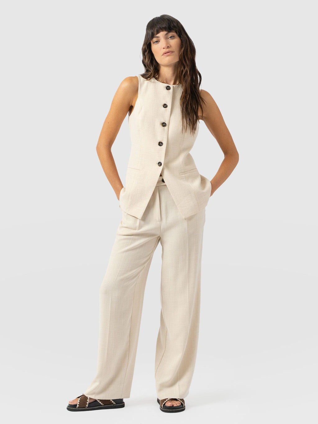 Argent Waistcoat - Cream