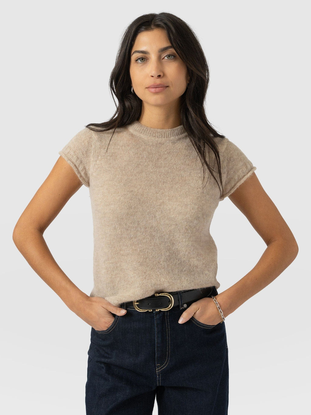 Ariella Baby Tee - Beige