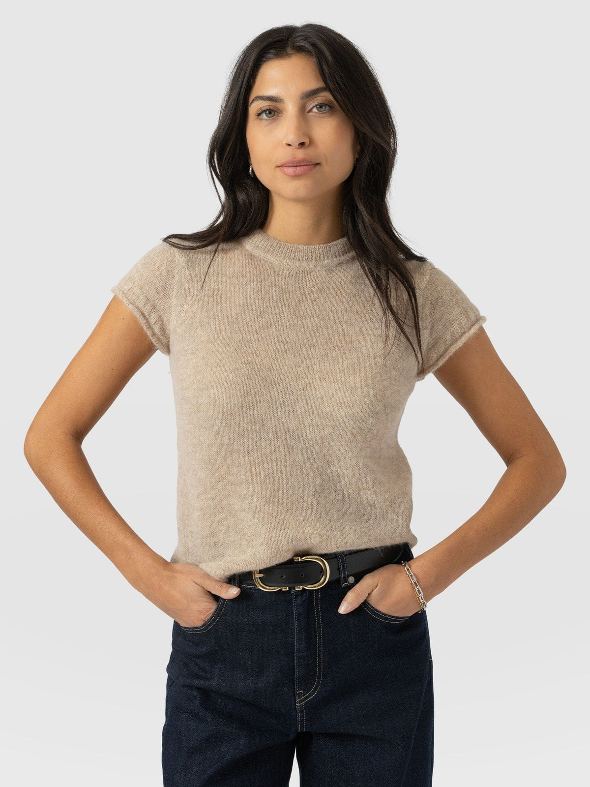 Ariella Baby Tee - Beige