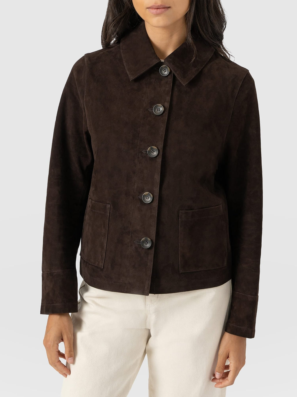 Arnette Shacket - Chocolate Suede