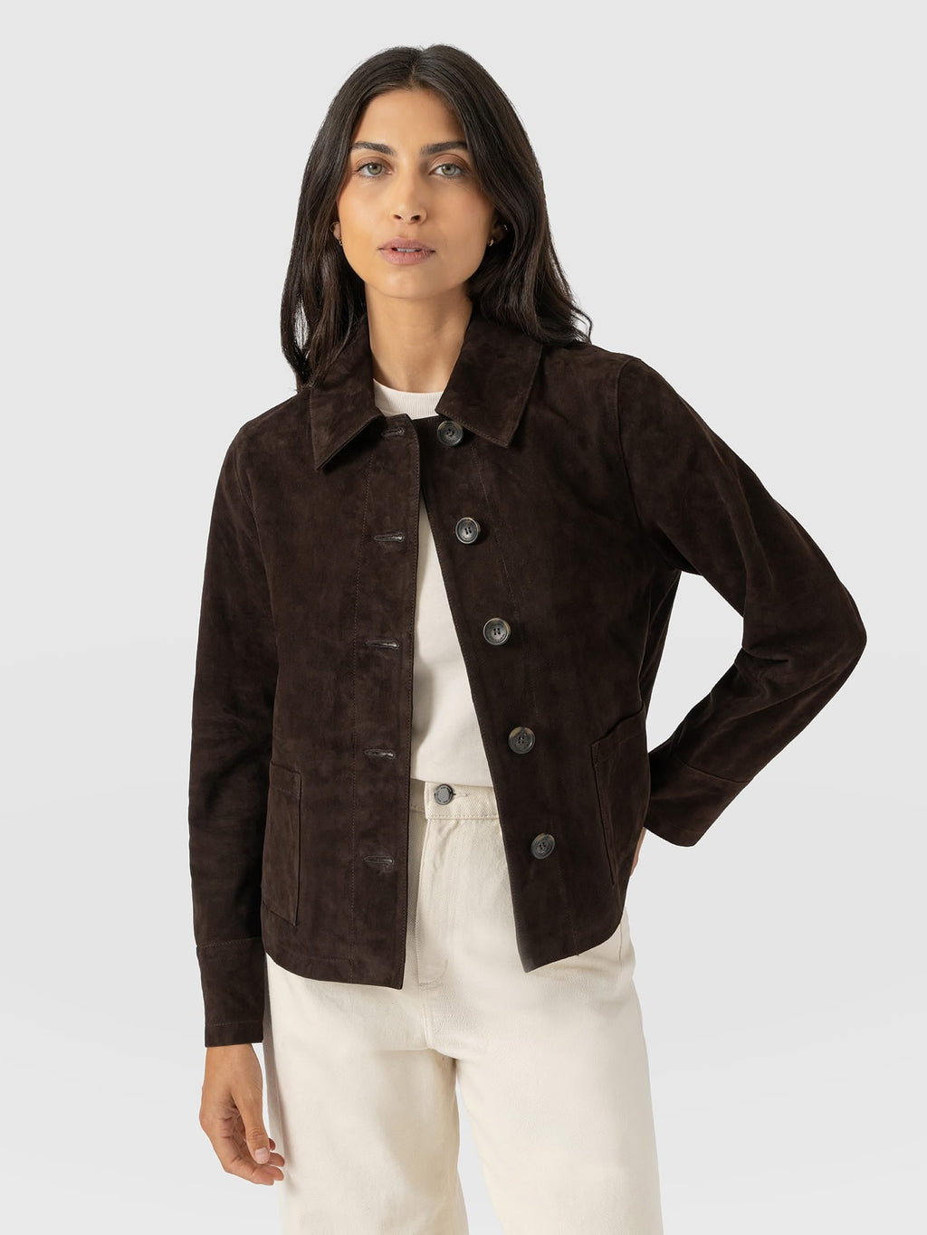 Arnette Shacket - Chocolate Suede