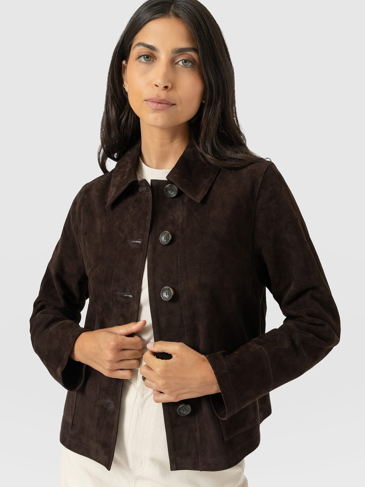 Arnette Shacket - Chocolate Suede
