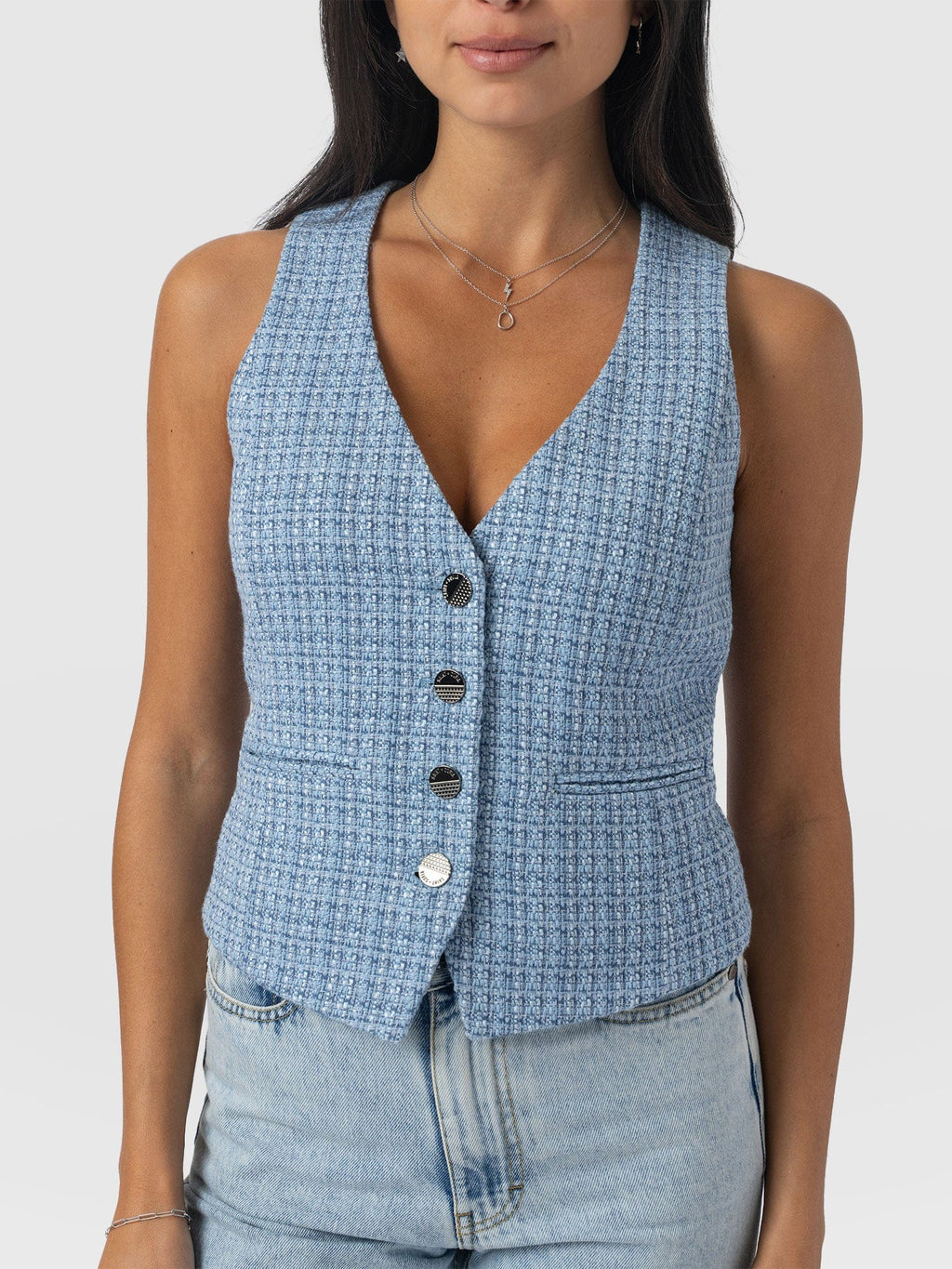 Astrid Waistcoat - Pale Blue