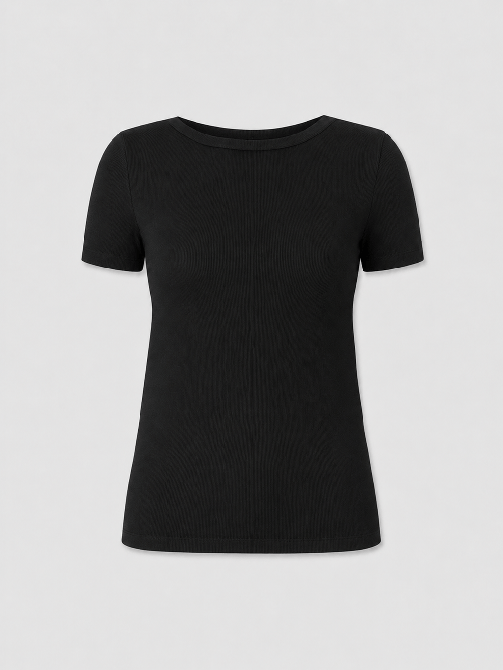 Austen Boat Neck Short Sleeve Tee - Black