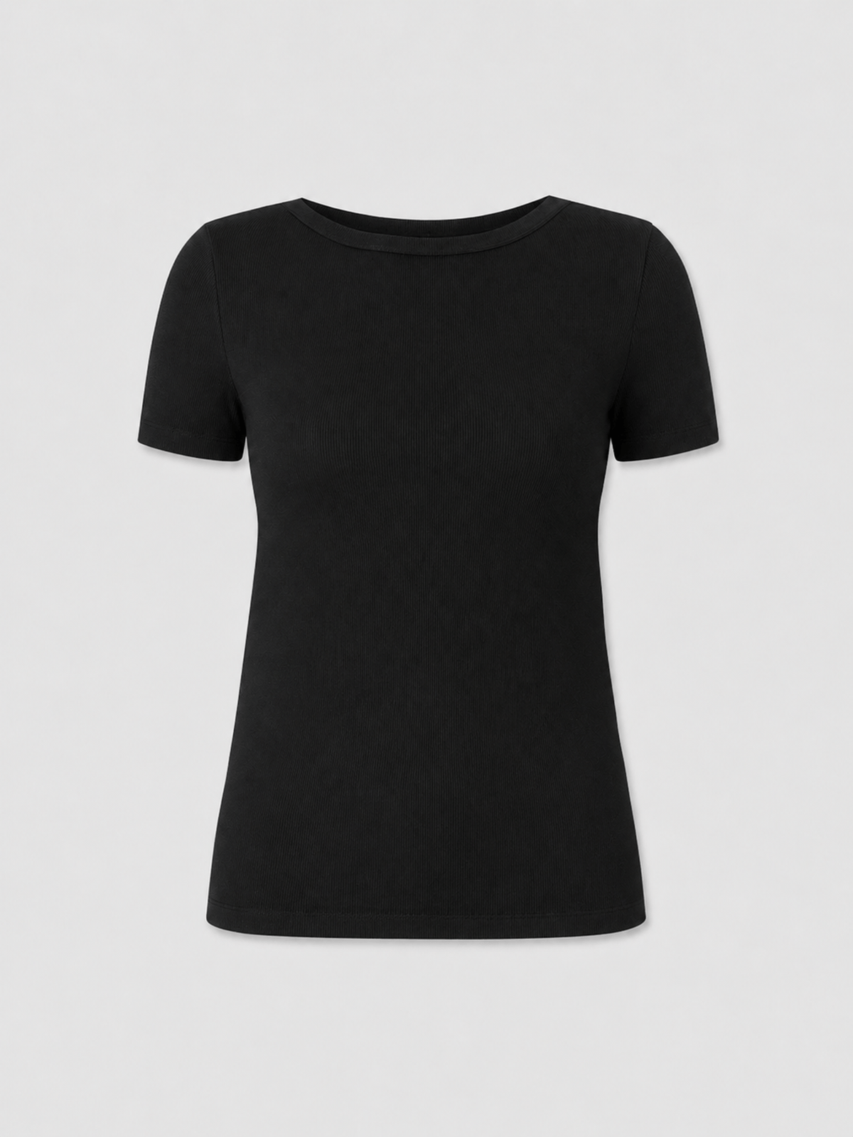 Austen Boat Neck Short Sleeve Tee - Black