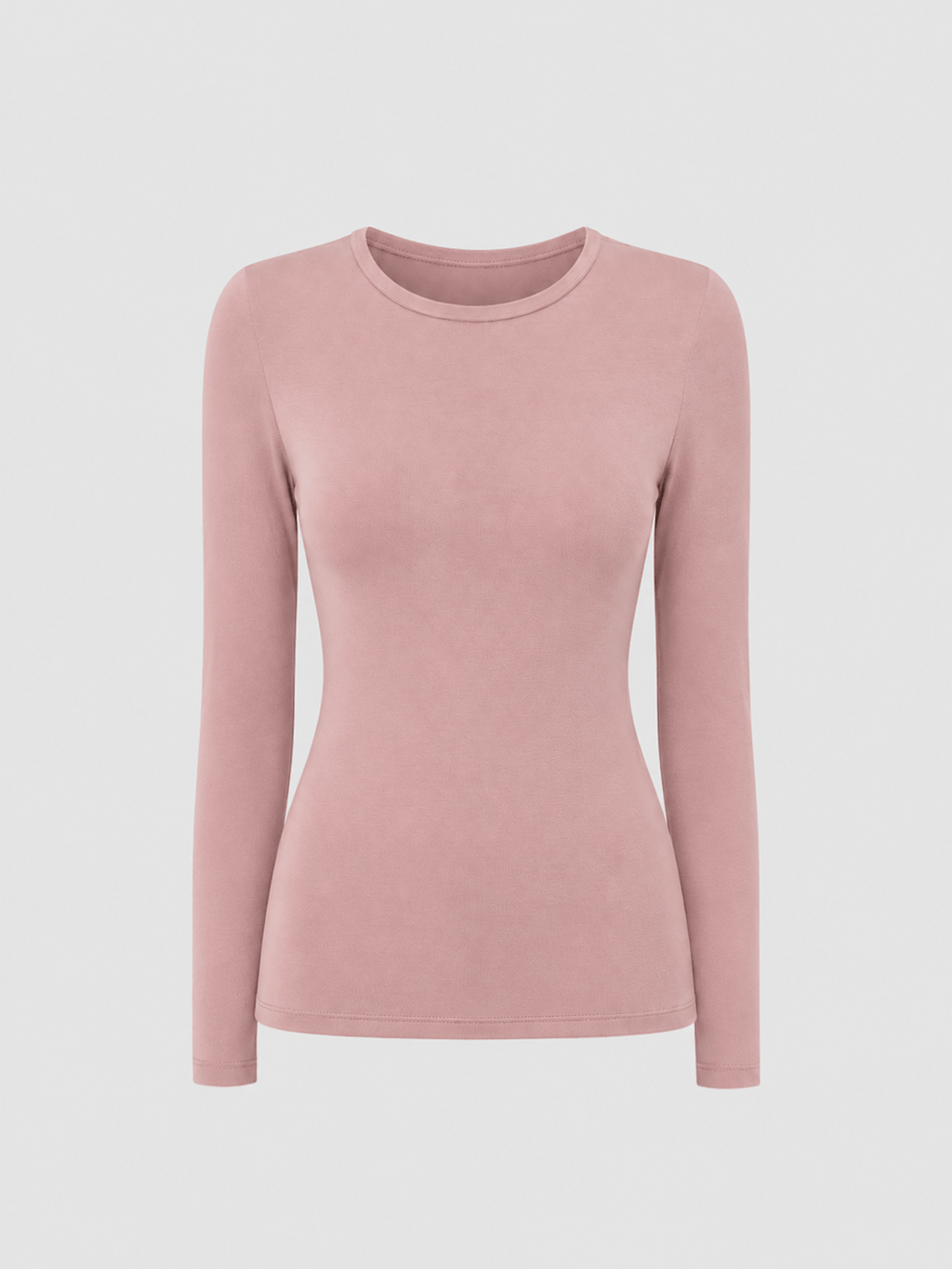 Austen Crew Neck Long Sleeve Tee - Dusty Pink