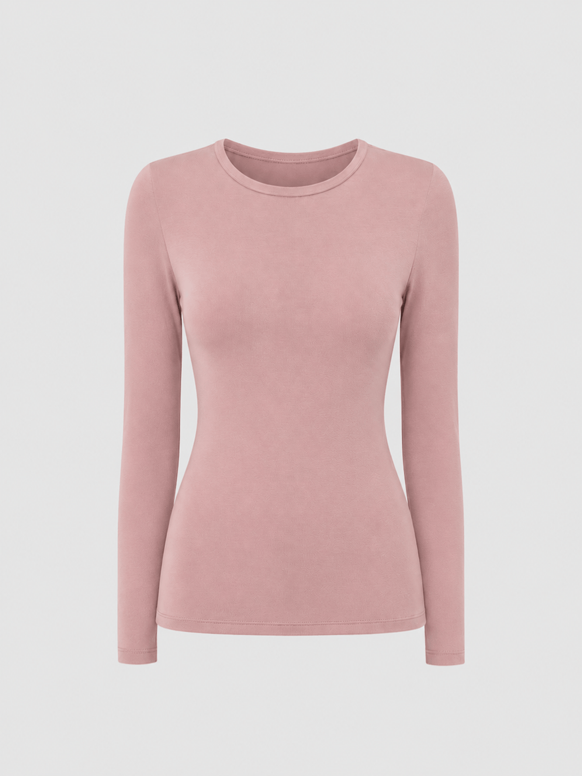 Austen Crew Neck Long Sleeve Tee - Dusty Pink