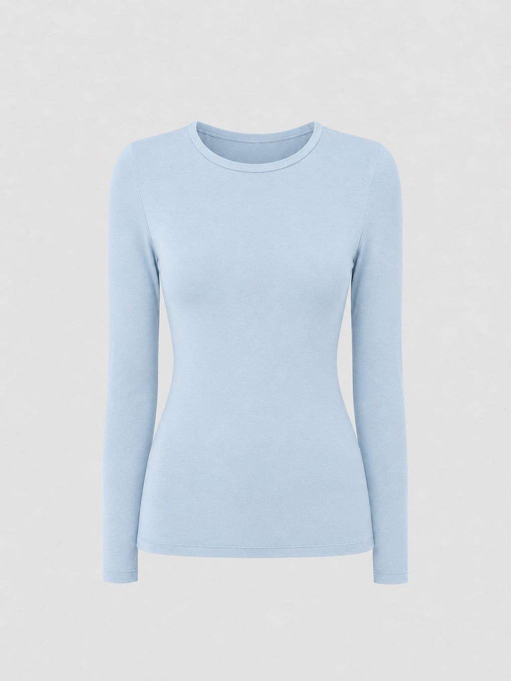 Austen Crew Neck Long Sleeve Tee - Ice Blue