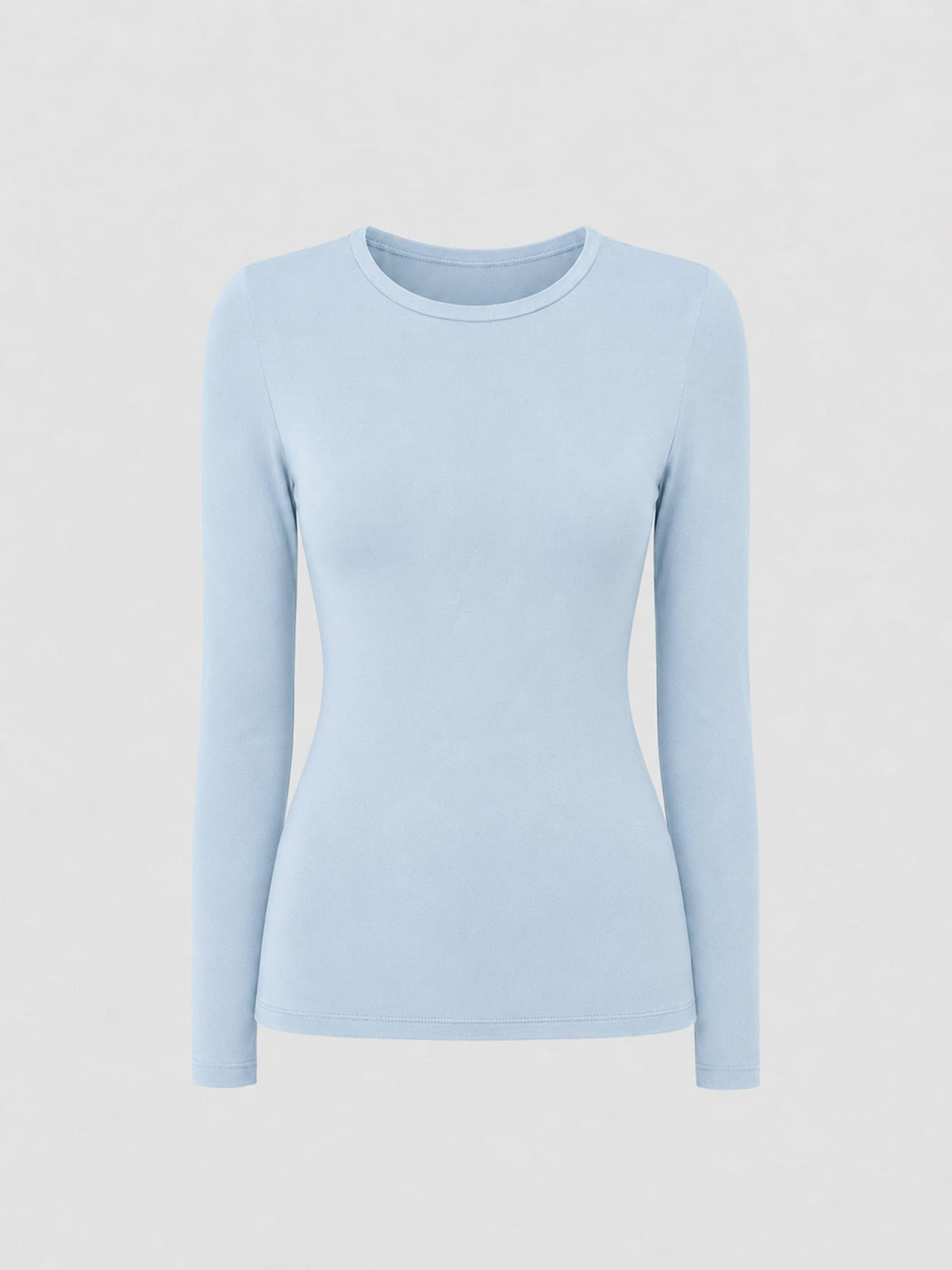 Austen Crew Neck Long Sleeve Tee - Ice Blue