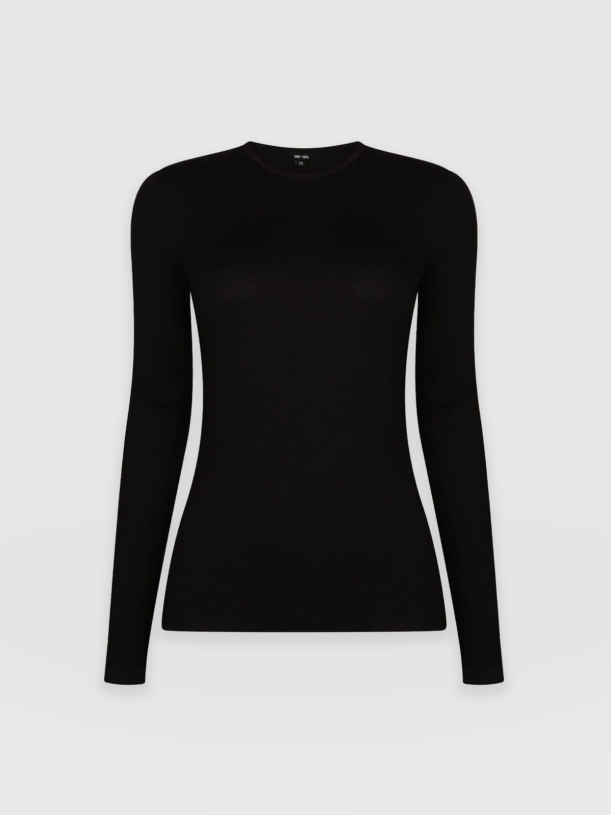 Austen Crew Neck Long Sleeve Tee - Black