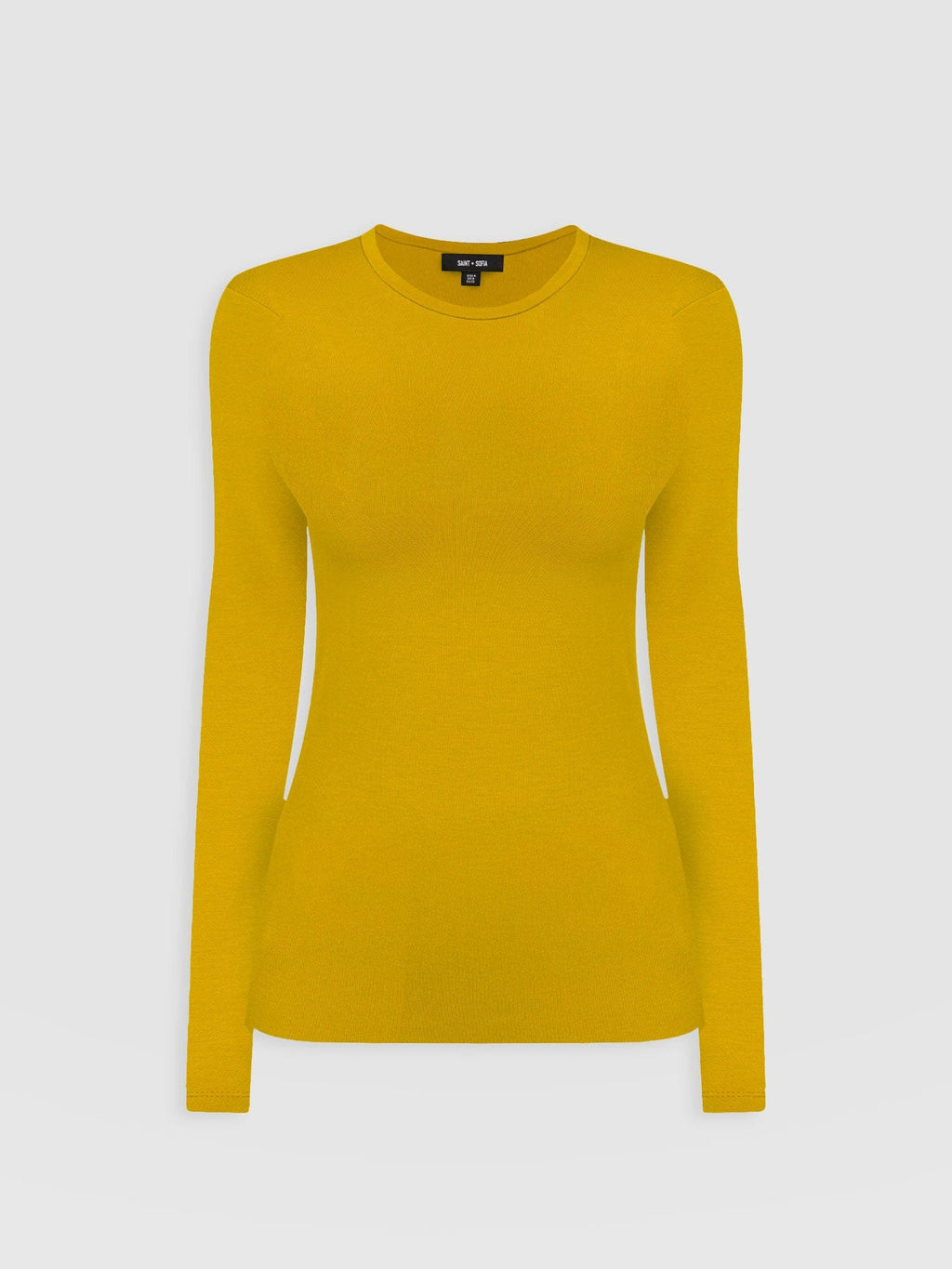 Austen Crew Neck Long Sleeve Tee - Mustard
