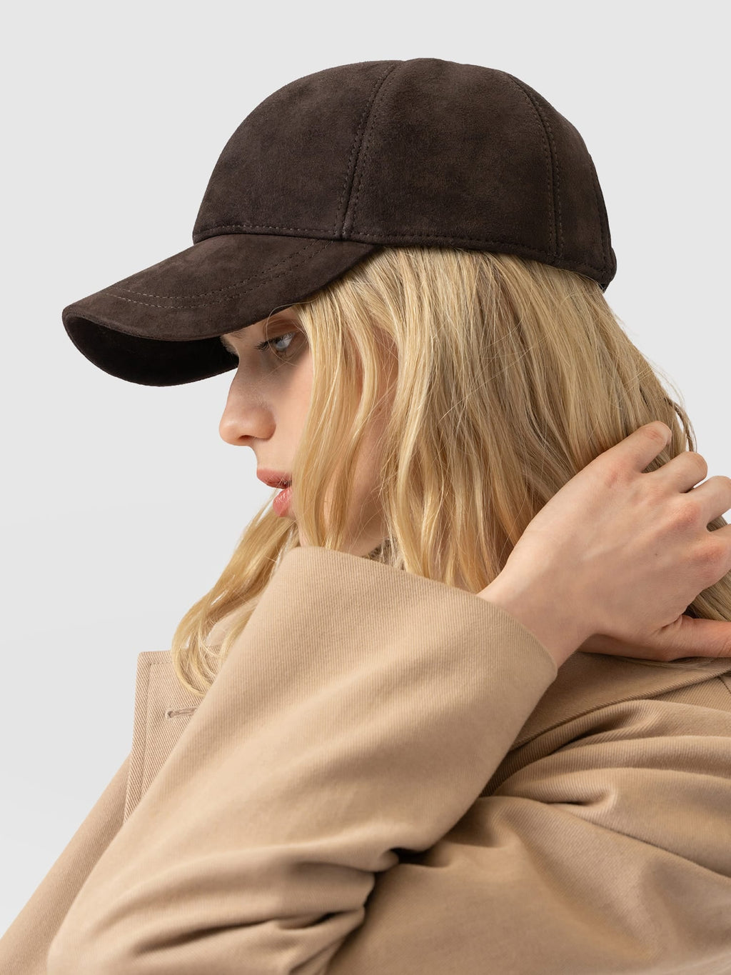 Avalon Baseball Cap - Chocolate Suede