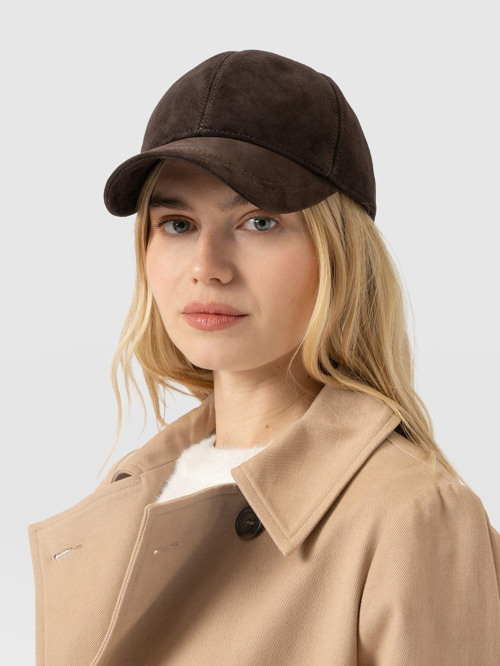 Avalon Baseball Cap - Chocolate Suede