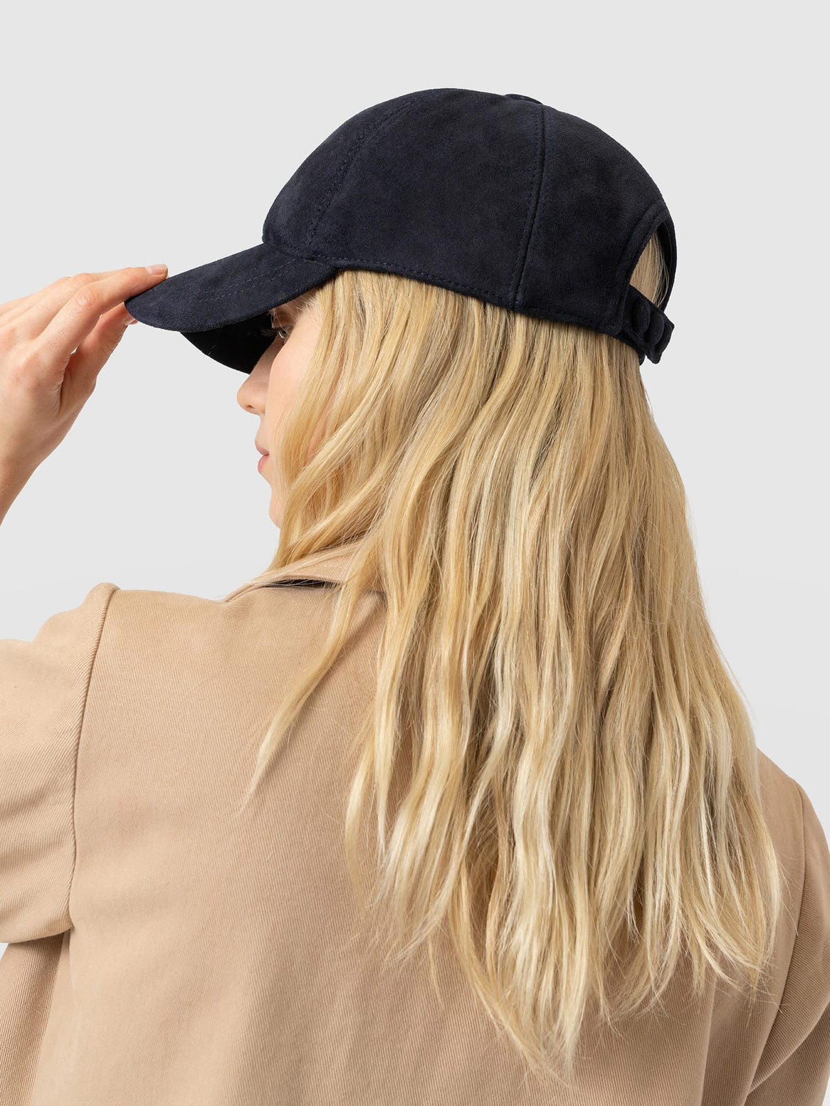 Avalon Baseball Cap - Navy Suede