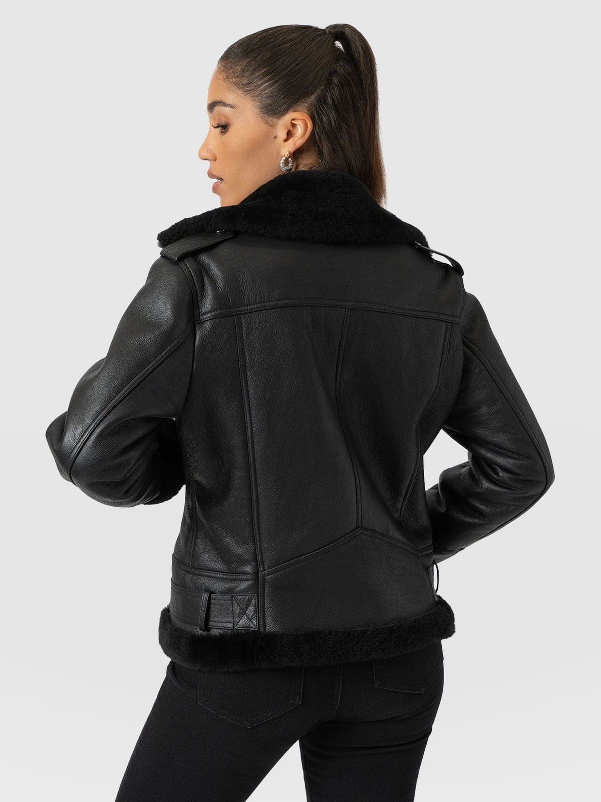 Spitfire Shearling Jacket - Black