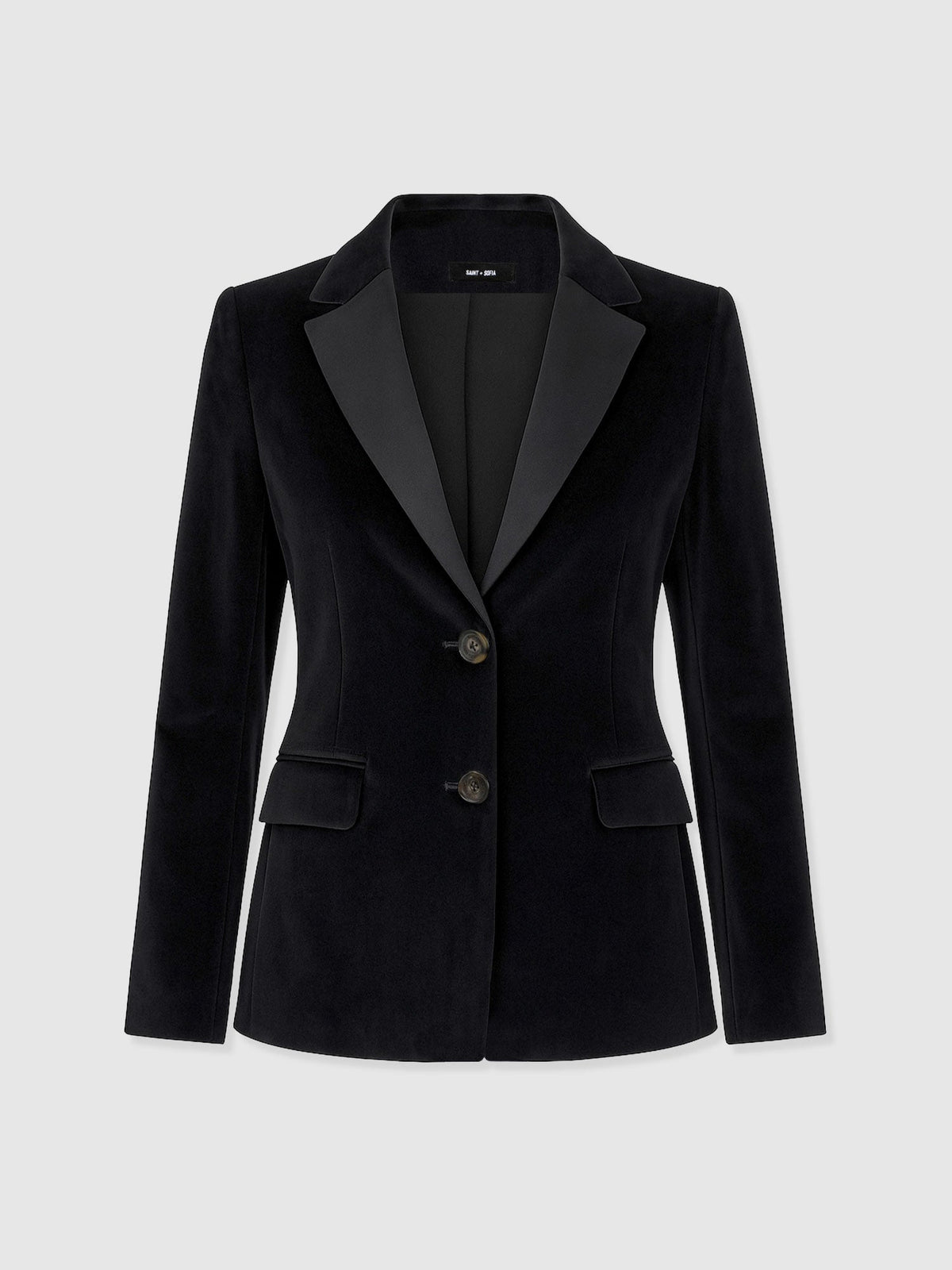 Axel Single Breasted Blazer - Black Velvet
