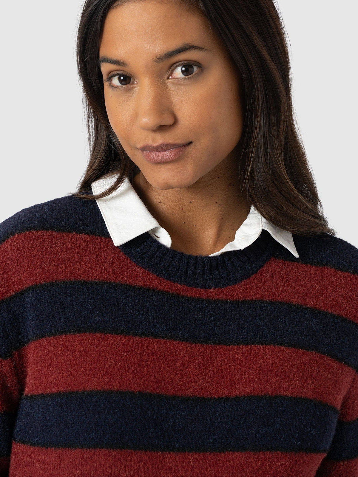 Azura Knit Sweater - Red/Navy