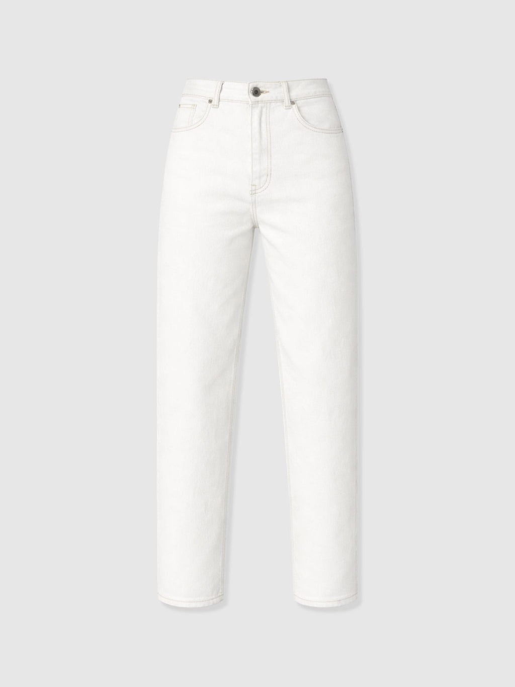 Barrel Leg Jean - White