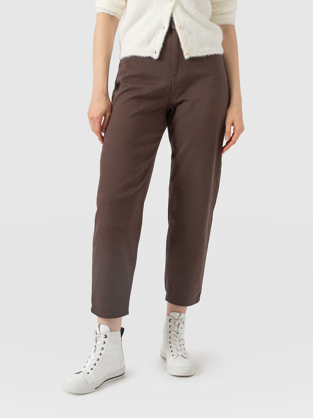 Barrel Leg Jean - Brown