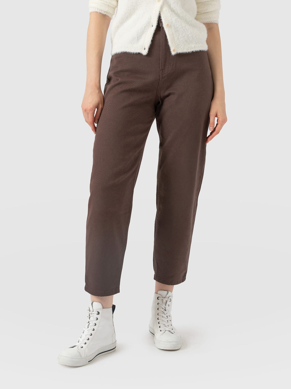 Barrel Leg Jean - Brown