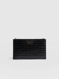 Beauty Pouch - Black Croc