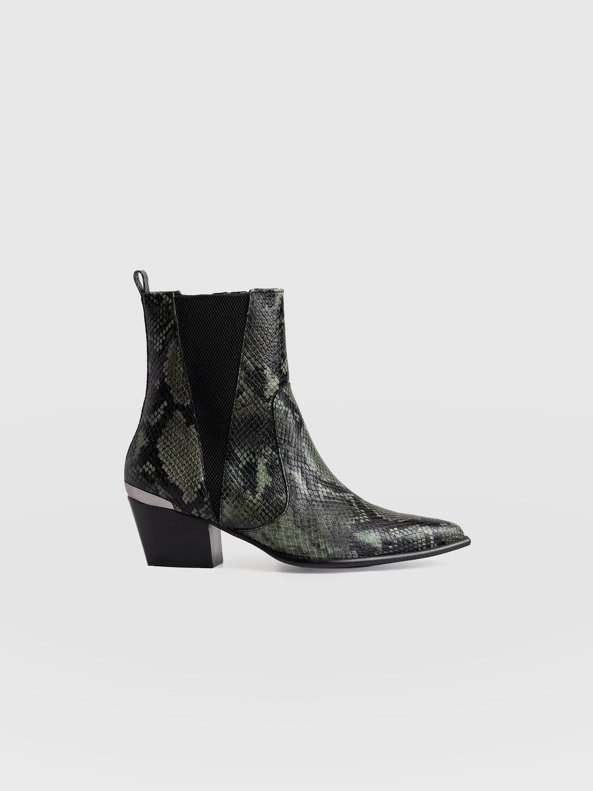 Billie Snake Boot - Green