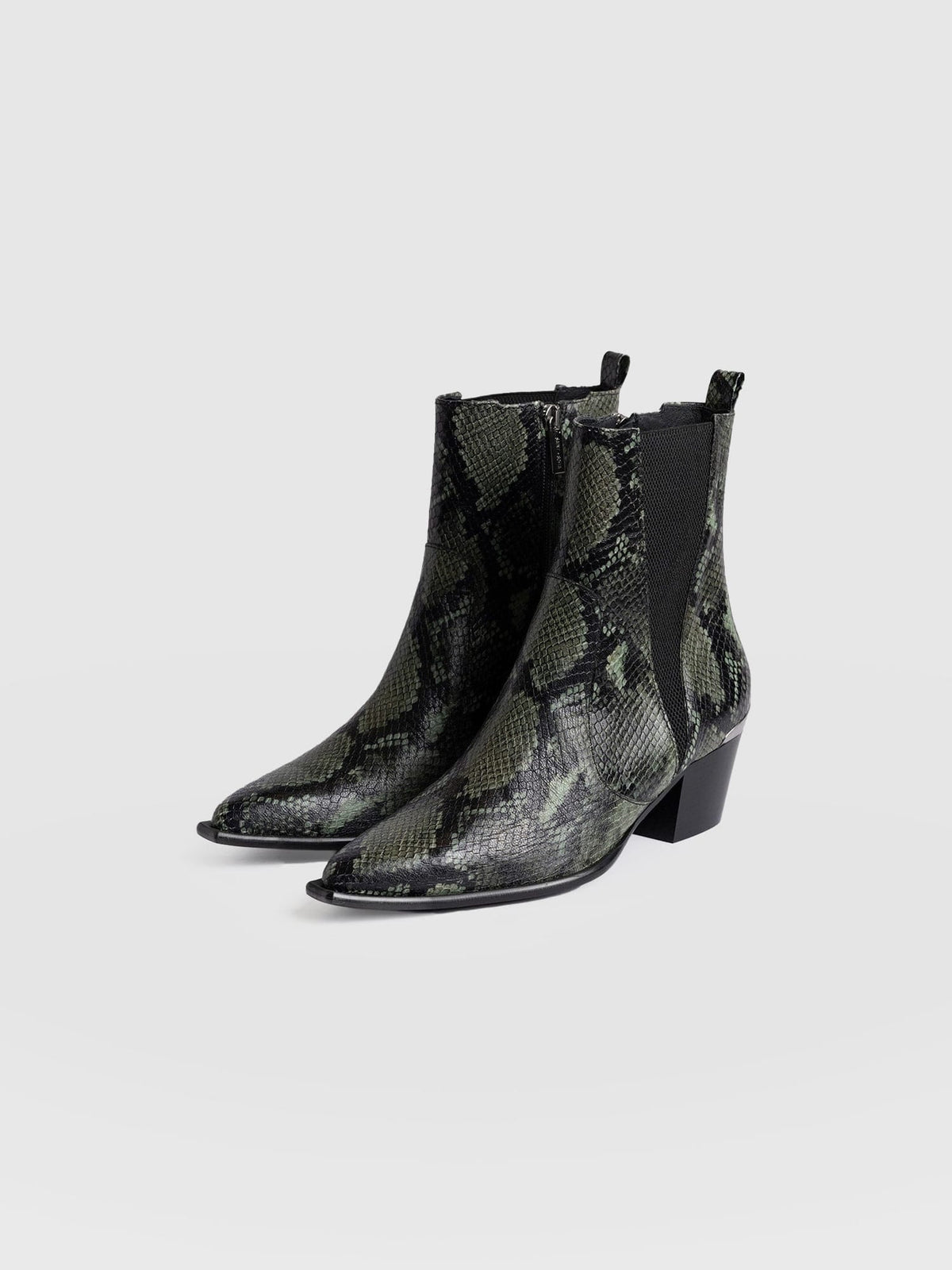 Billie Snake Boot - Green
