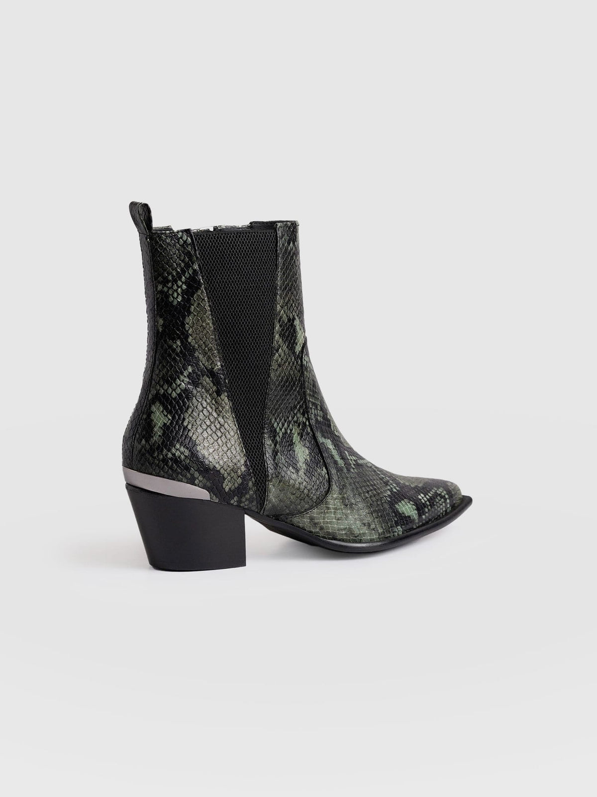 Billie Snake Boot - Green