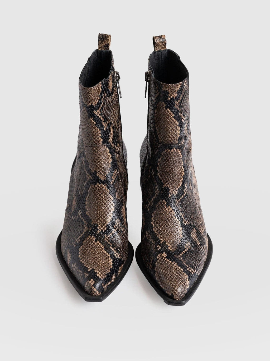 Billie Snake Boot - Taupe